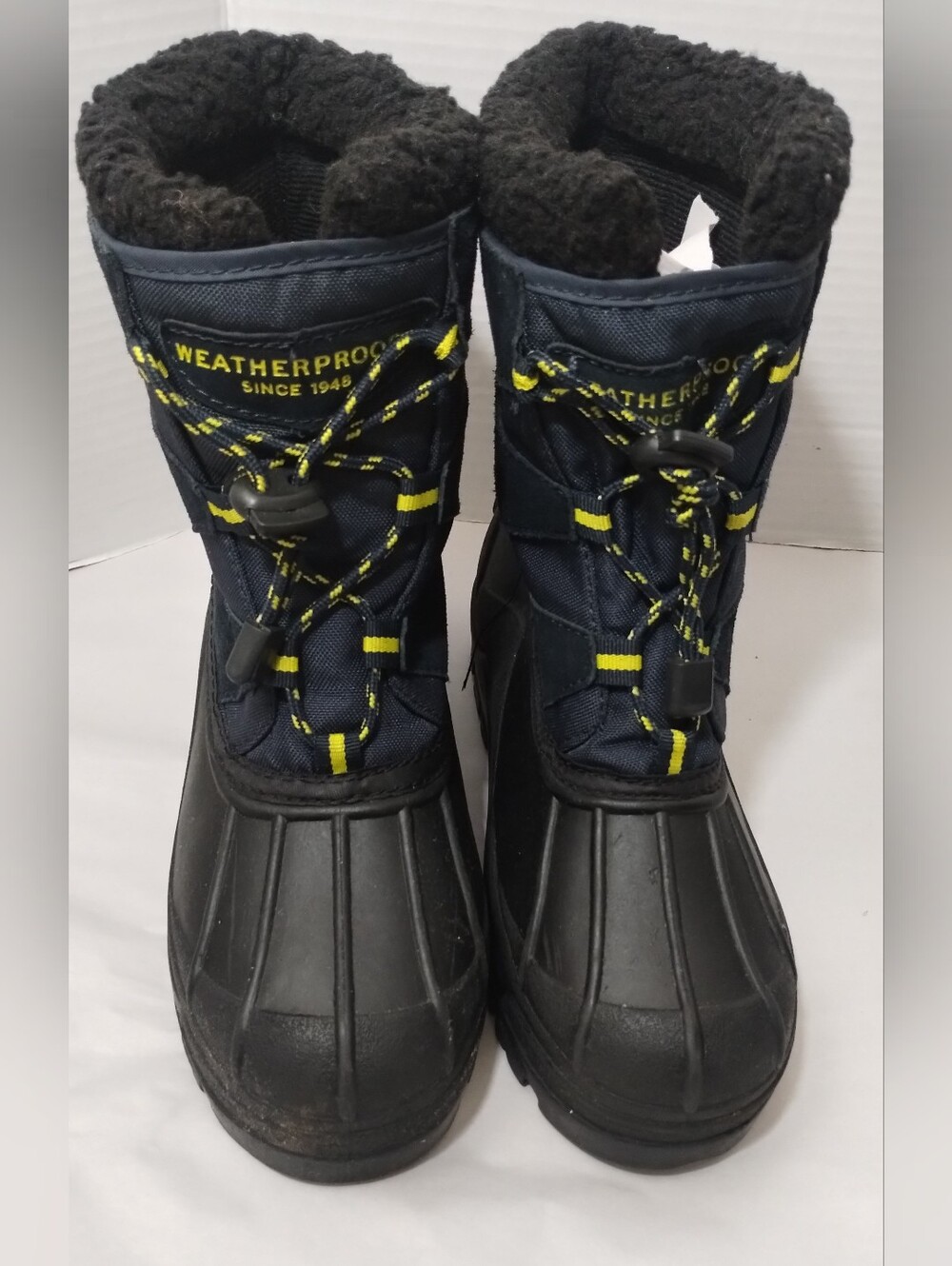 Weatherproof Kids Navy Blue and Black Snow Boots Sz 3M
